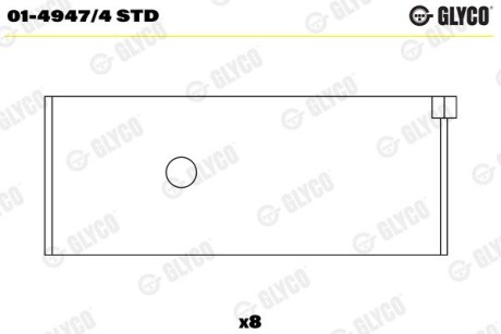 Вкладиш шатунний Glyco 0149474STD