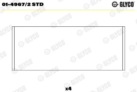 Вкладиш шатунні Glyco 0149672STD