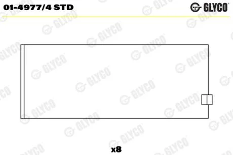 Вкладиш шатунний Glyco 01-4977/4 STD