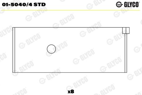 Вкладиш шатунні Glyco 0150404STD