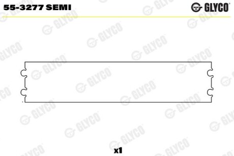 Підшипник ковзання Glyco 55-3277 SEMI