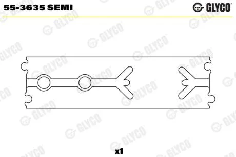 Підшипник ковзання Glyco 55-3635 SEMI