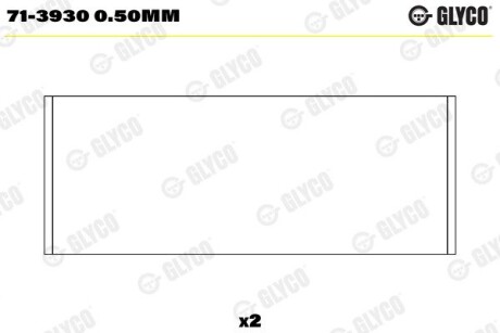 Вкладиш шатунний Glyco 713930050MM