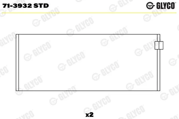 Вкладиш шатунний Glyco 71-3932 STD (фото 1)