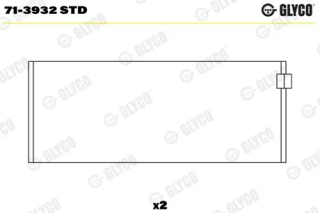 Вкладиш шатунний Glyco 71-3932 STD