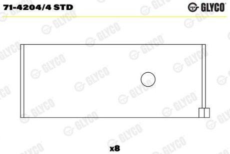 Вкладиш шатунні Glyco 7142044STD