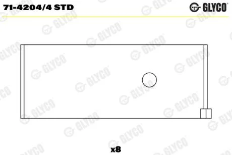Вкладиш шатунні Glyco 7142044STD