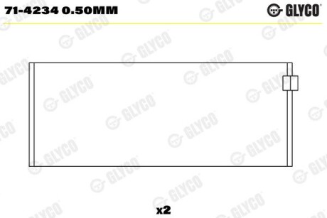 Вкладиші Glyco 71-4234 0.50MM