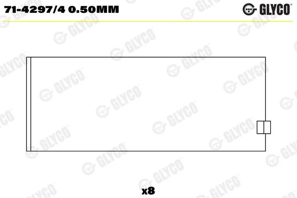 Подшипник скольжения PL 0.50MM Glyco 7142974050MM (фото 1)