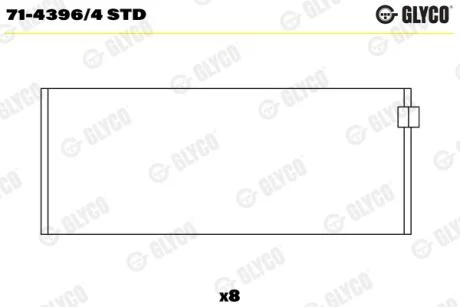 Шатунний підшипник Glyco 7143964STD