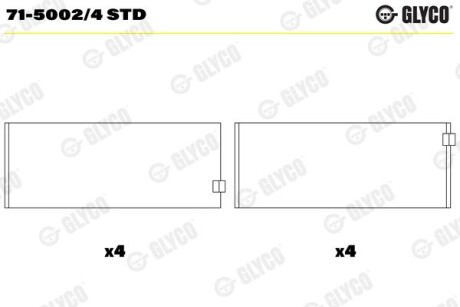 Вкладиш шатунний Glyco 7150024STD