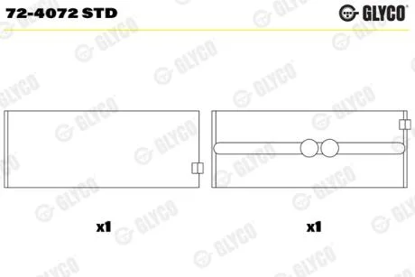 Вкладиш Glyco 72-4072 STD
