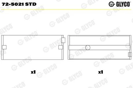Вкладиш Glyco 725021STD