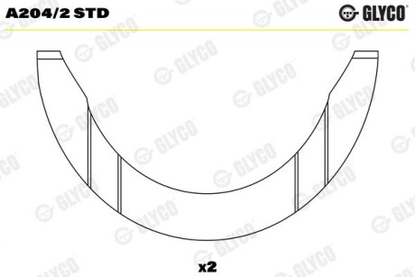 Опора колінвалу Glyco A2042STD