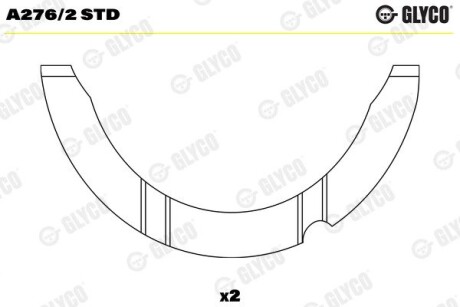 Опора колінвалу Glyco A2762STD