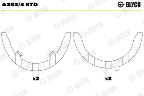 Опора колінвалу Glyco A2924STD