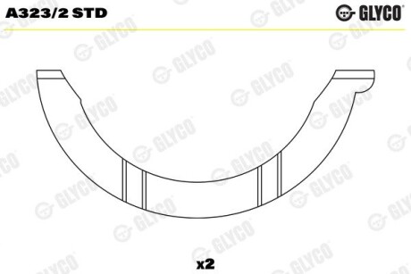 Опора колінвалу Glyco A3232STD