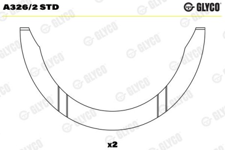 Опора коленвала Glyco A3262STD (фото 1)