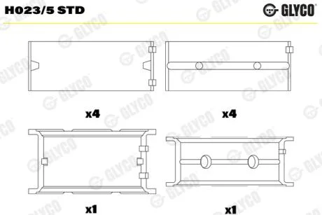 Вкладиш Glyco H023/5 STD