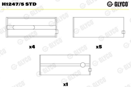 Вкладиш Glyco H12475STD