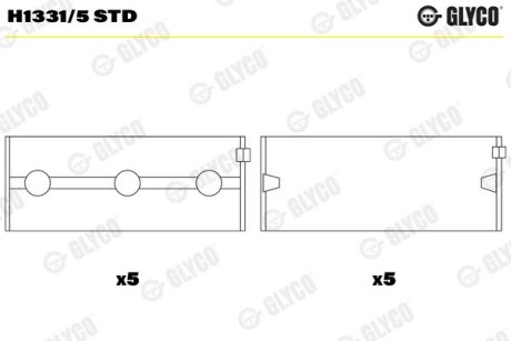 Вкладиш Glyco H13315STD