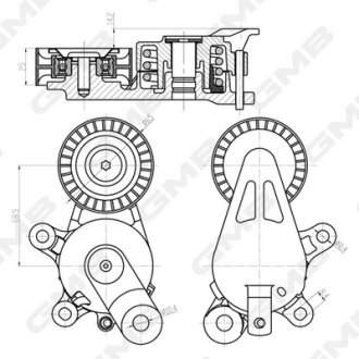 Ролік натяжний ременя генератора Audi/Seat/Skoda/VW 1.4–1.6 (AC-) GMB GAT20920