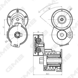 Ролик натяжной ремня генератора Renault Megane II/III/ Laguna II/ Scenic II (GAT GMB GAT20980