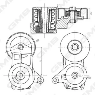 Ролік натяжний ременя генератора Mitsubishi Lancer IX 2.0/Outlander 2.0/2.4/Grandis 2.4 GMB GAT32200