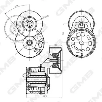 Ролік натяжний ременя генератора Ford Transit 00–06 2.0D /2.4 Duratorq GMB GAT32340