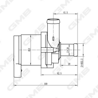 Насос водяной дополнительный электрический Audi A4/S4/S4/ VW Transporter T5/T6 (GMB GEWVW002