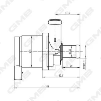 Насос водяний додатковий електричний Audi A4/S4/S4/ VW Transporter T5/T6 GMB GEWVW002