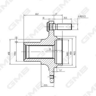 Ступица колеса переднего Hyundai Accent 20-/i20 GMB GH10330