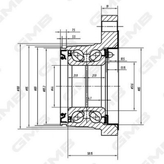 Маточина колеса заднього Toyota Land Cruiser 3.0, 4.0 (03-) GMB GH22830M