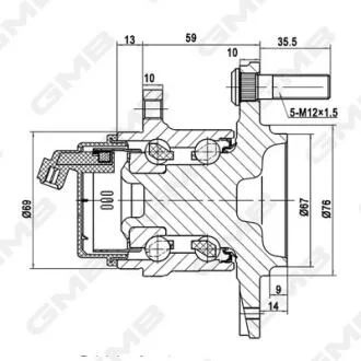 Ступица колеса заднего Hyundai Accent 10-/Creta GMB GH34920A