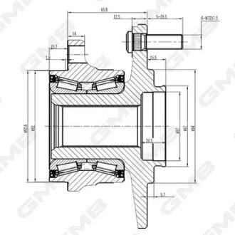 Ступица колеса заднего Mitsubishi Pajero IV 07- GMB GH35140