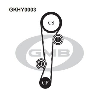 Комплект ГРМ Hyundai Accent 1.5/1.6 DOHC/Elantra 1.6 DOHC/Tiburon, Coupe 1.6 SOH GMB GKHY0003