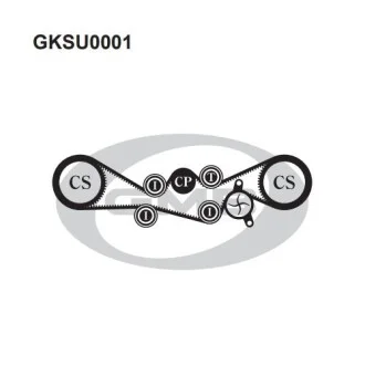 Комплект ГРМ Subaru Forester 2.0/2.5 -06/ Impreza 1.6/1.8/2.0/2.5 -05/Legacy 2.0/2.5 -06/ Outback 2.5 -06 GMB GKSU0001