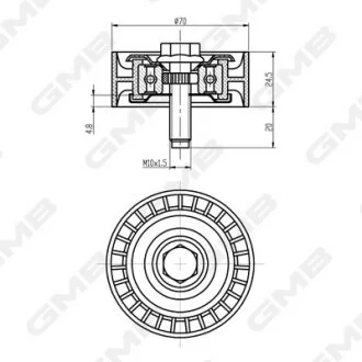 Натягувач ременя ГРМ Mitsubishi Lancer X/ASX/Outlander/Eclipse Cross (4A91/4A92/4B10/4B11/4B12) GMB GTA0920