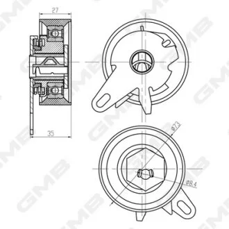 Натягувач ременя ГРМ Audi 100/A6/ VW LT/Transporter T4/T5 (2.5 TDI) GMB GTB0430