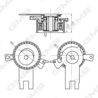 Натяжитель ремня ГРМ Ford Focus II/Kuga I/Mondeo IV/S‑Max/ Volvo C30/C70/S40/S60 GMB GTB0850