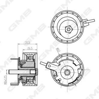 Натягувач ременя ГРМ Ford Focus III/C-Max/Kuga II (1.6 EcoBoost (JTDA, JQDA, JQDB, JTDB) GMB GTB1060
