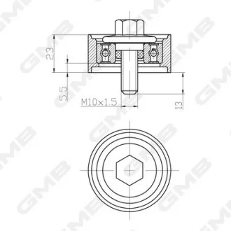 Ролік ременя ГРМ Hyundai Elantra/i30/Tucson/ Kia Ceed/Cerato/Sportage (1.6 / 2.0 gasoline (G4FG, G4FC, G4NA) GMB GTC0250