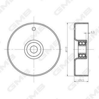 DB Ролик натяж. M111 W124/201/210 LT 97- GMB GTC0400