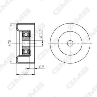 Ролик ремня ГРМ Toyota 4Runner/Camry/Highlander/Avalon/FJ Cruiser (1GR‑FE, 2TR‑F GMB GTC0410