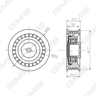 Ролик ремня ГРМ Audi A6 C4/C5/ VW Passat B5/ Transporter T4 (2.5 TDI (AAT, AEL, GMB GTC0670