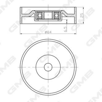 Ролік ременя ГРМ Nissan Almera/Primera/Note/Tiida (1.5/1.6/1.8 gasoline (QG15DE, QG16DE, QG18DE)) GMB GTC1180