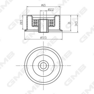 Ролик ремня ГРМ Honda CR‑V/Civic/Stream (2.0 gasoline K20A/K20A4/K20A6) (GMB GTC1290