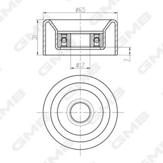 Ролик ремня генератора GMB GTC1480