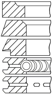 Кольца поршневые, комплект GOETZE 0831460000