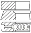 Комплект поршневих кілець (на 1 поршень) JEEP COMPASS 2.2 CRD 10-, MERCEDES-BENZ (83.5/+0.50) (1.75/2.0/2.0) дизель GOETZE 08-433407-00 (фото 1)